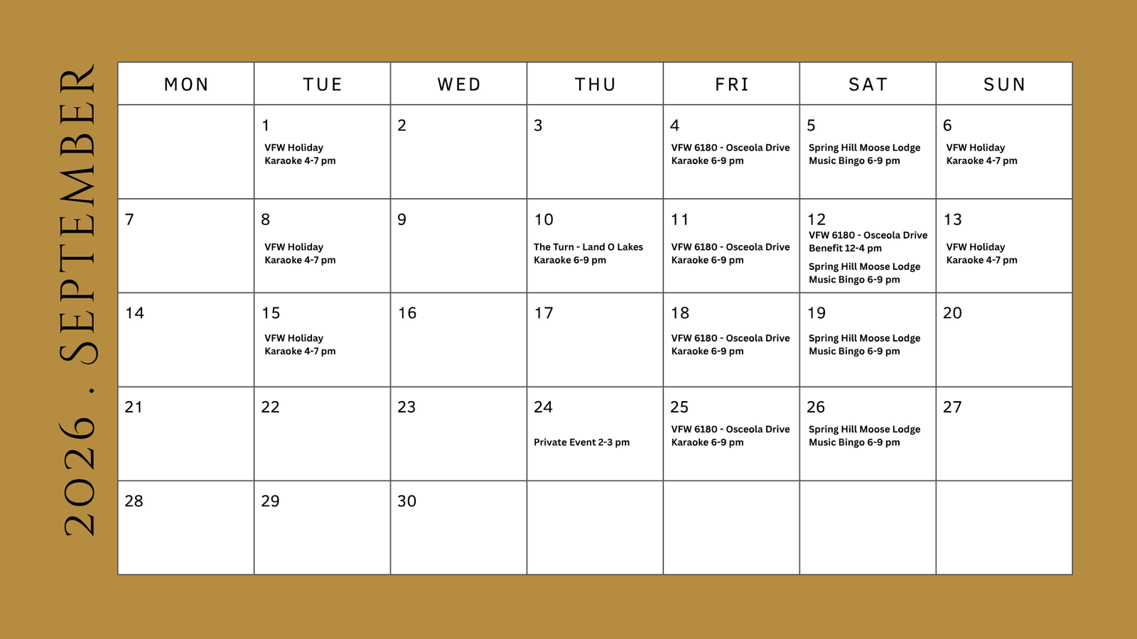 September Events
